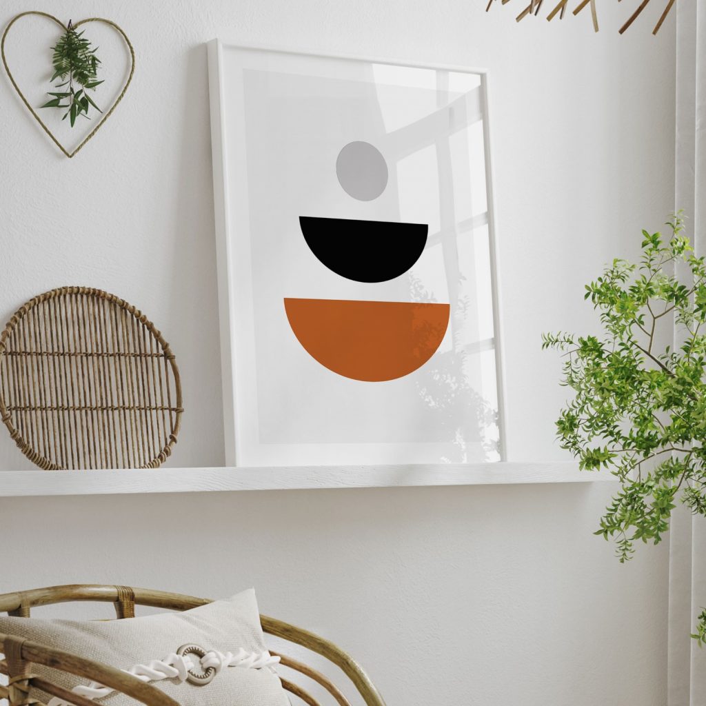 Abstract Stacked Circle Semi-circles – Wall Art
