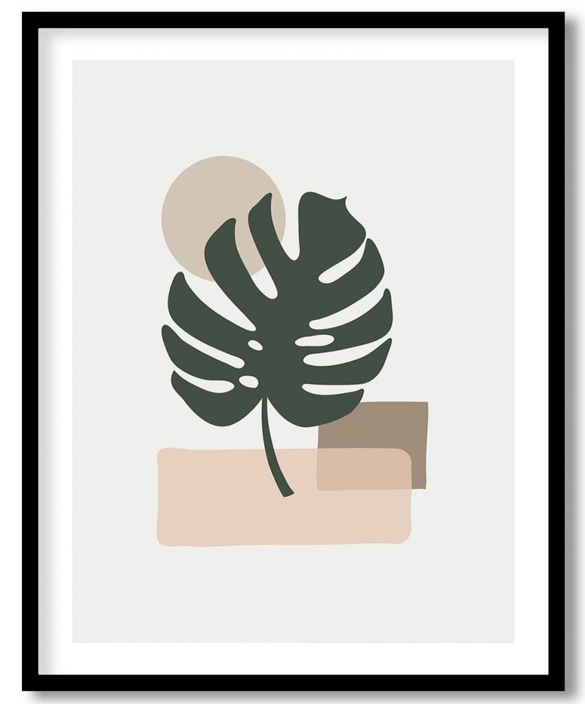 Abstract herb monstera
