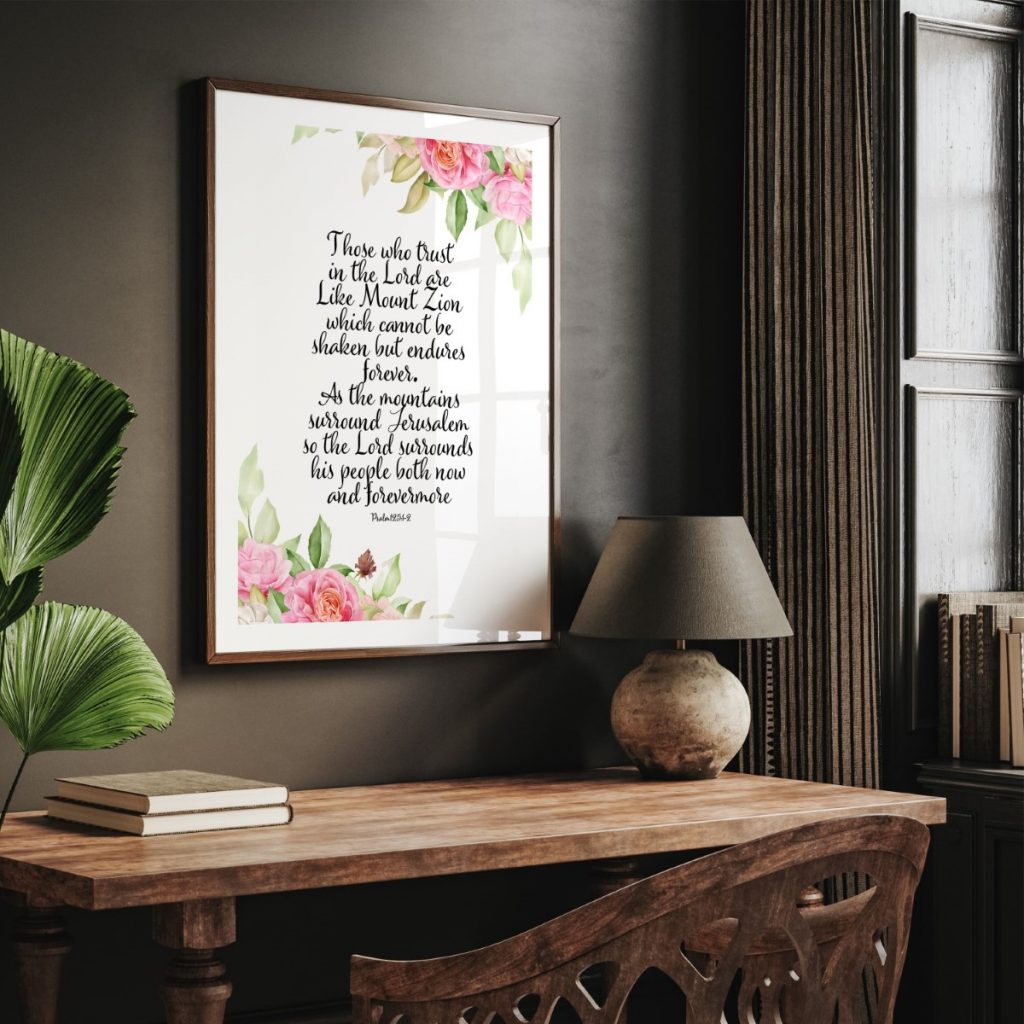 Those who trust in the Lord are Like Mount Zion - Bible – Wall Art