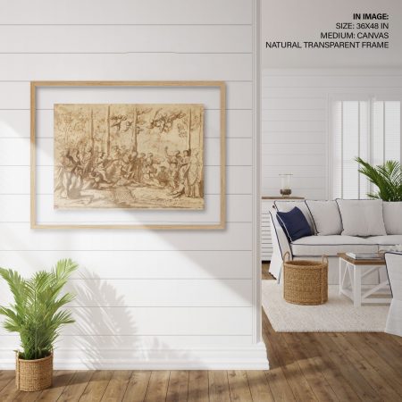 Hampton,Style,Living,Room,Interior,With,Frame,Mockup,,3d,Render