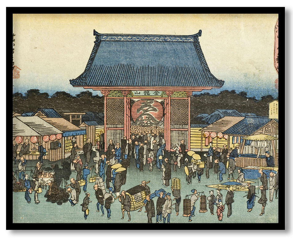Asakusa, Edo by Utagawa Hiroshige (1853, 10th month)