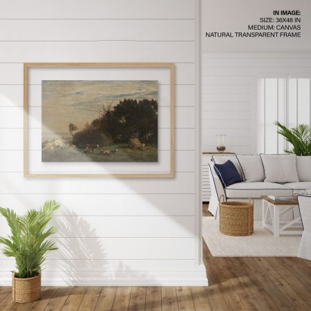 Hampton,Style,Living,Room,Interior,With,Frame,Mockup,,3d,Render