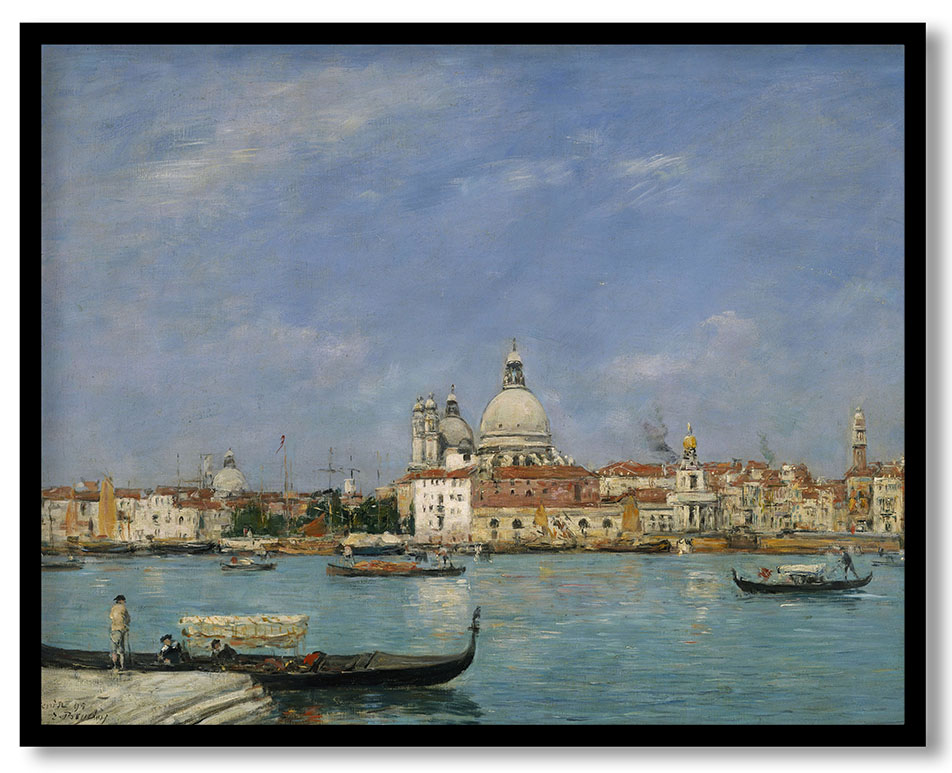 Venice, Santa Maria della Salute from San Giorgio by Eugène Boudin (1895)