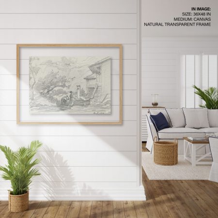Hampton,Style,Living,Room,Interior,With,Frame,Mockup,,3d,Render