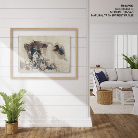 Hampton,Style,Living,Room,Interior,With,Frame,Mockup,,3d,Render