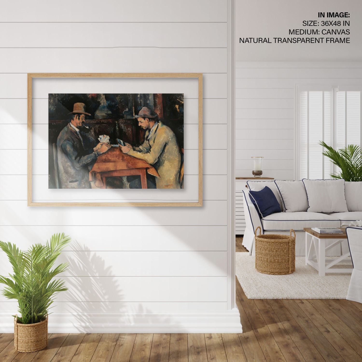 Hampton,Style,Living,Room,Interior,With,Frame,Mockup,,3d,Render