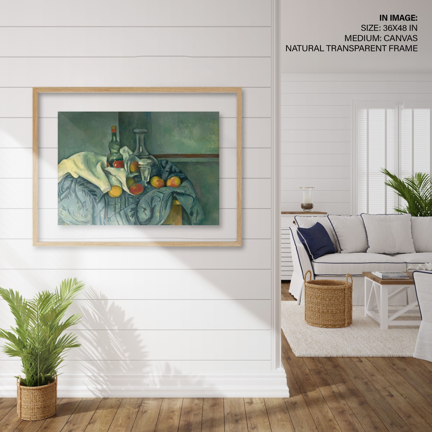 Hampton,Style,Living,Room,Interior,With,Frame,Mockup,,3d,Render