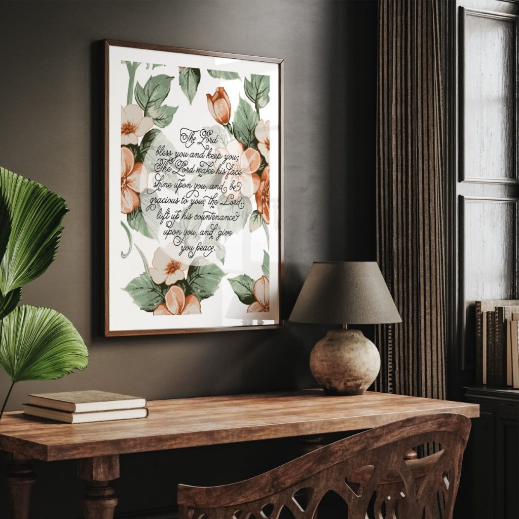 The Lord bless you and keep you The Lord make his face – Home Decor