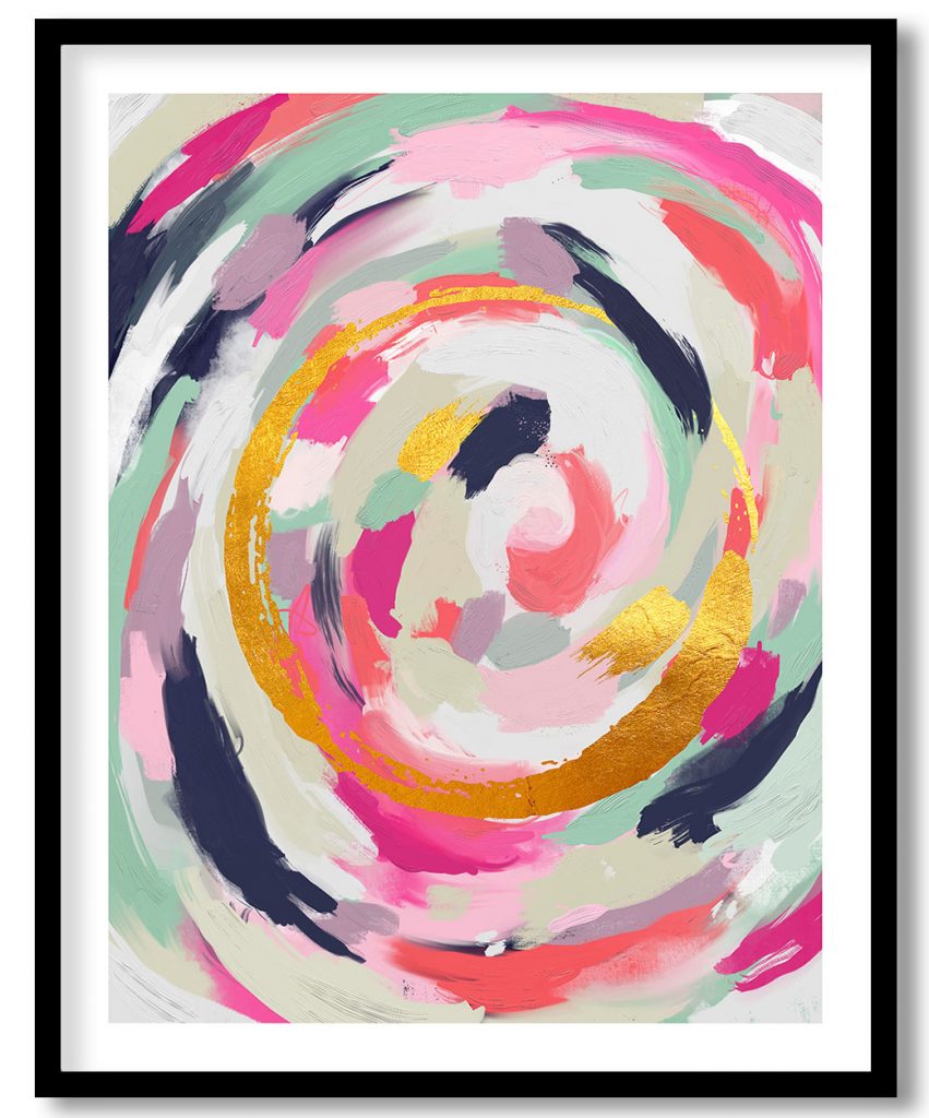 Abstract art, Wall art, Abstract painting, Modern art, Brushstroke art, Glam decor, Pink & gold art, Abstract print, Trendy