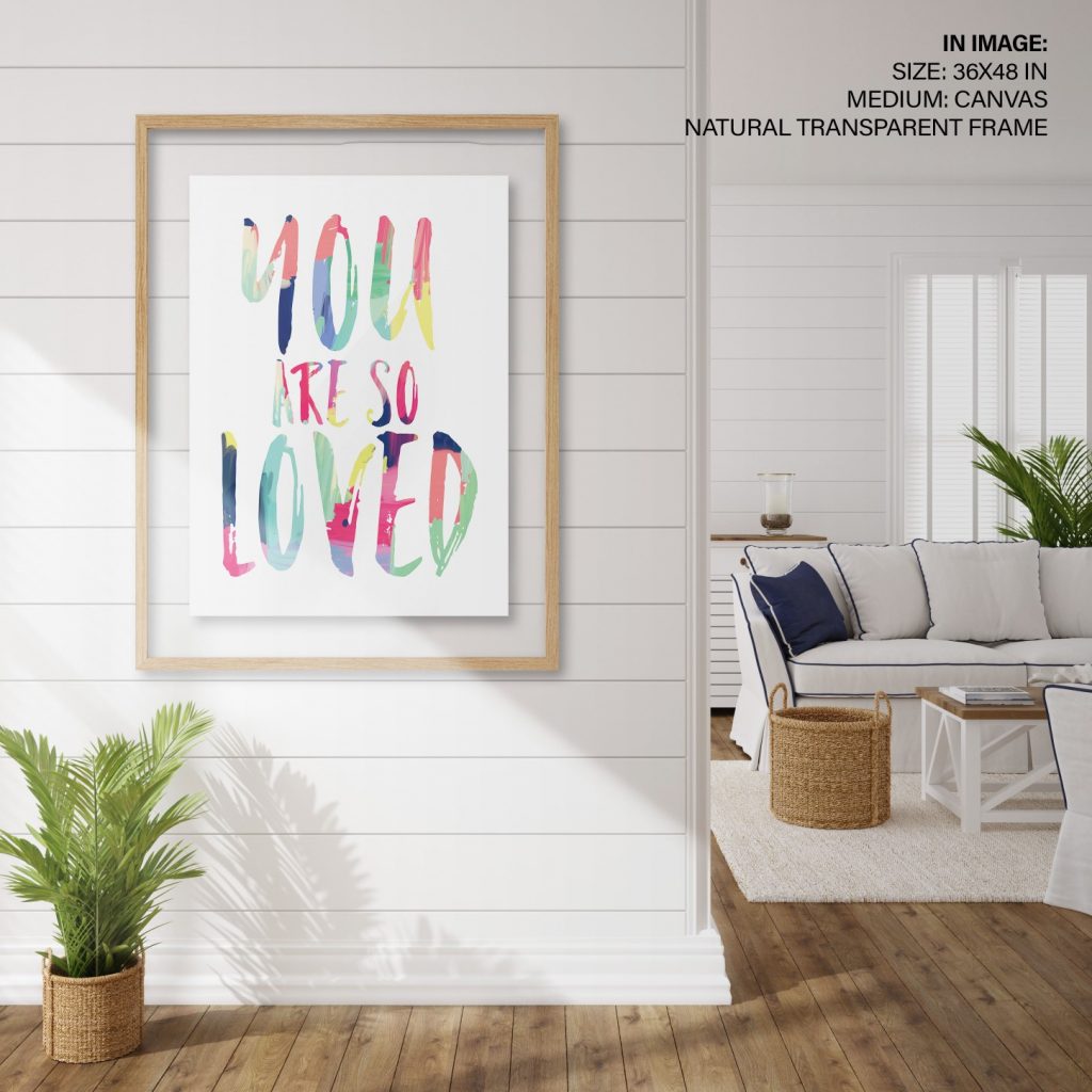 You are so loved framed art inspirational quote, valentines sign