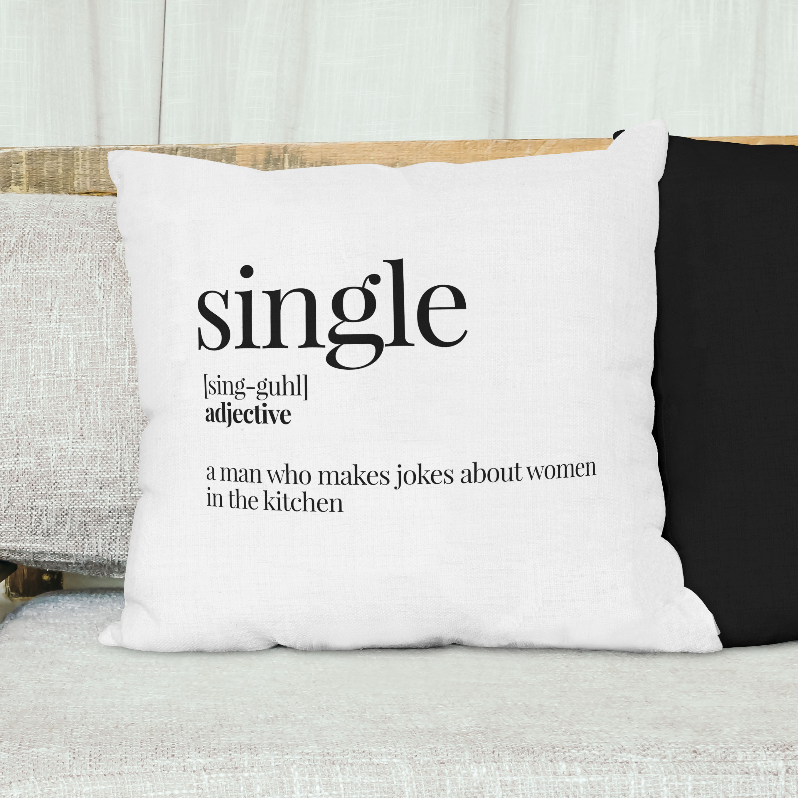 Red sofa with pillow and light lamp