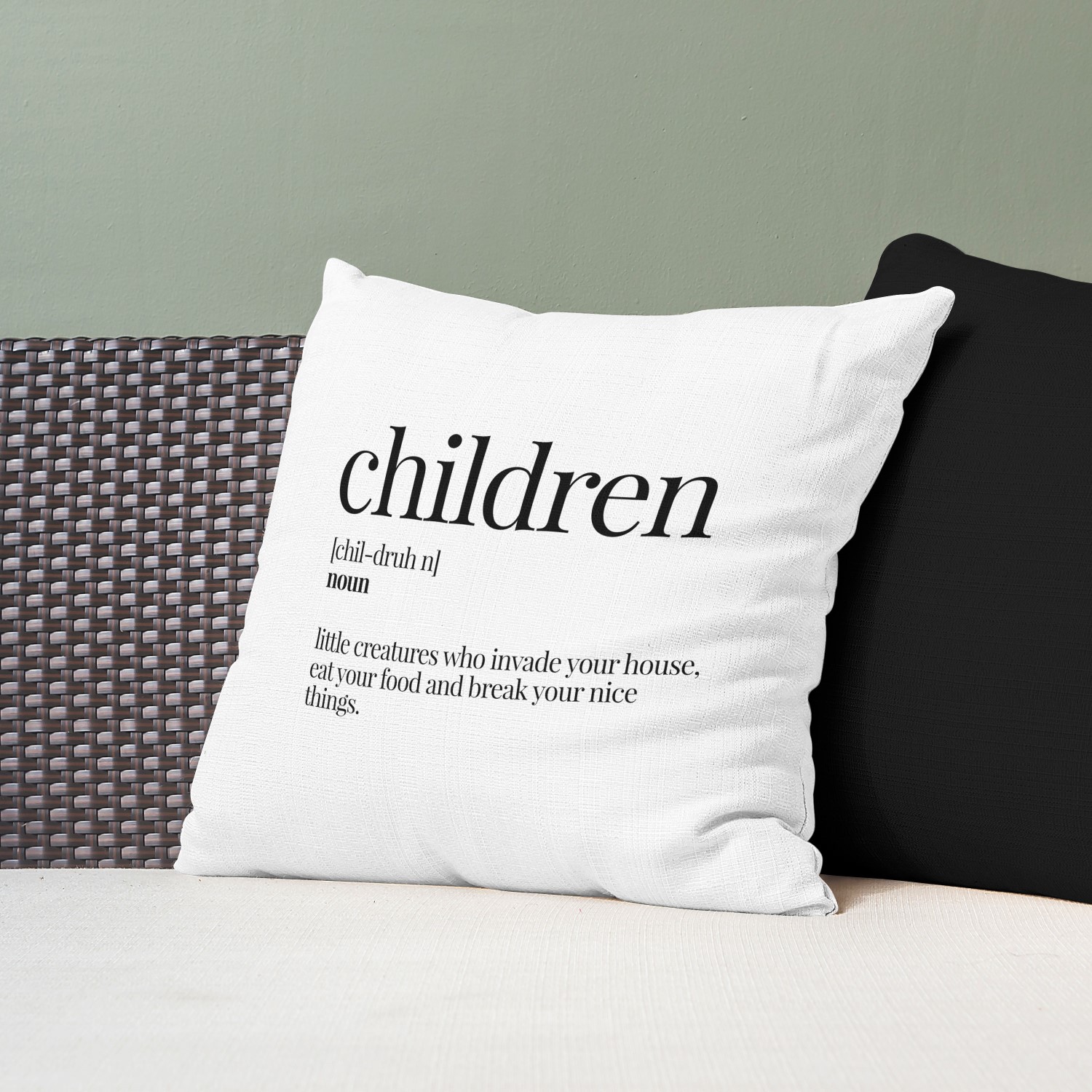 Red sofa with pillow and light lamp