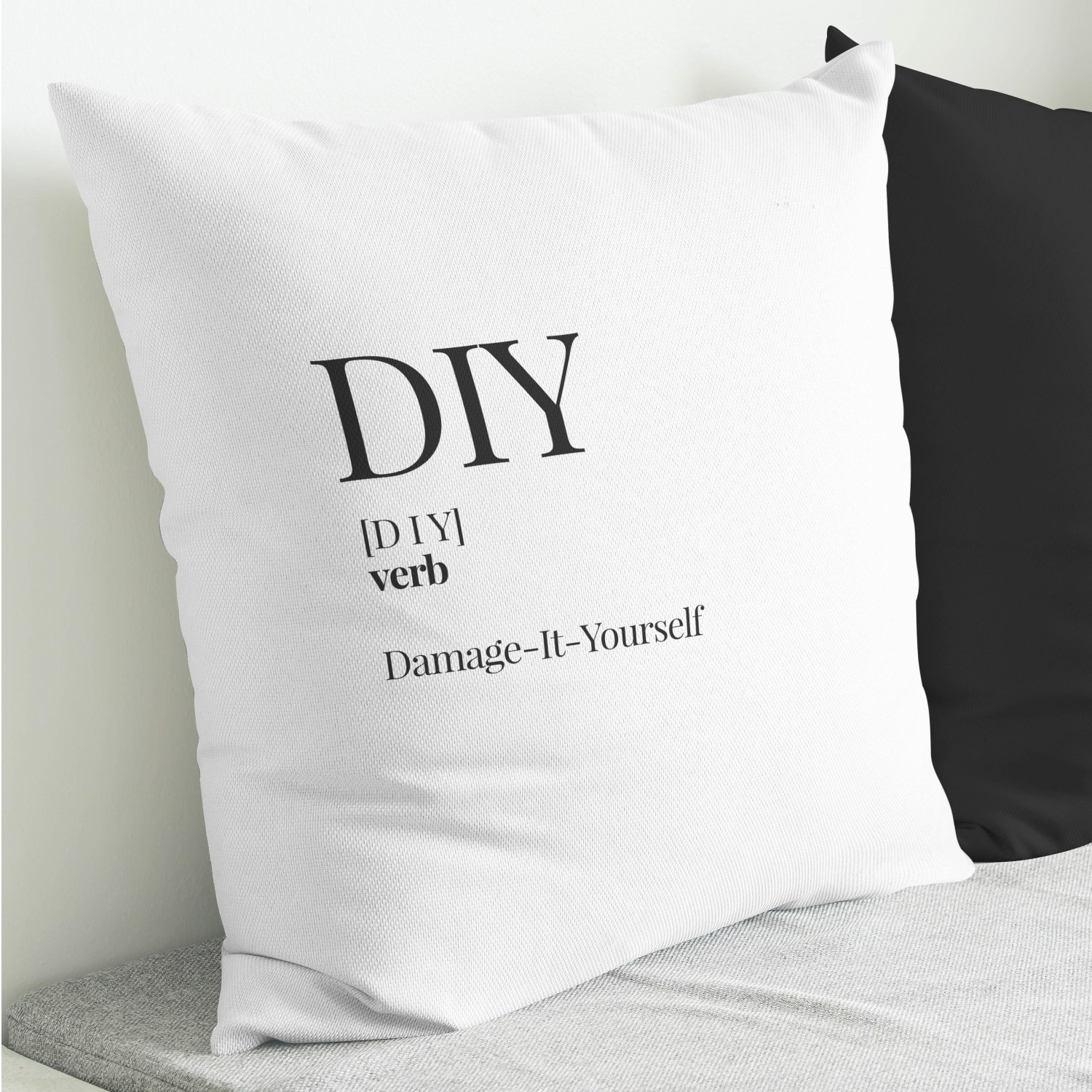 Red sofa with pillow and light lamp