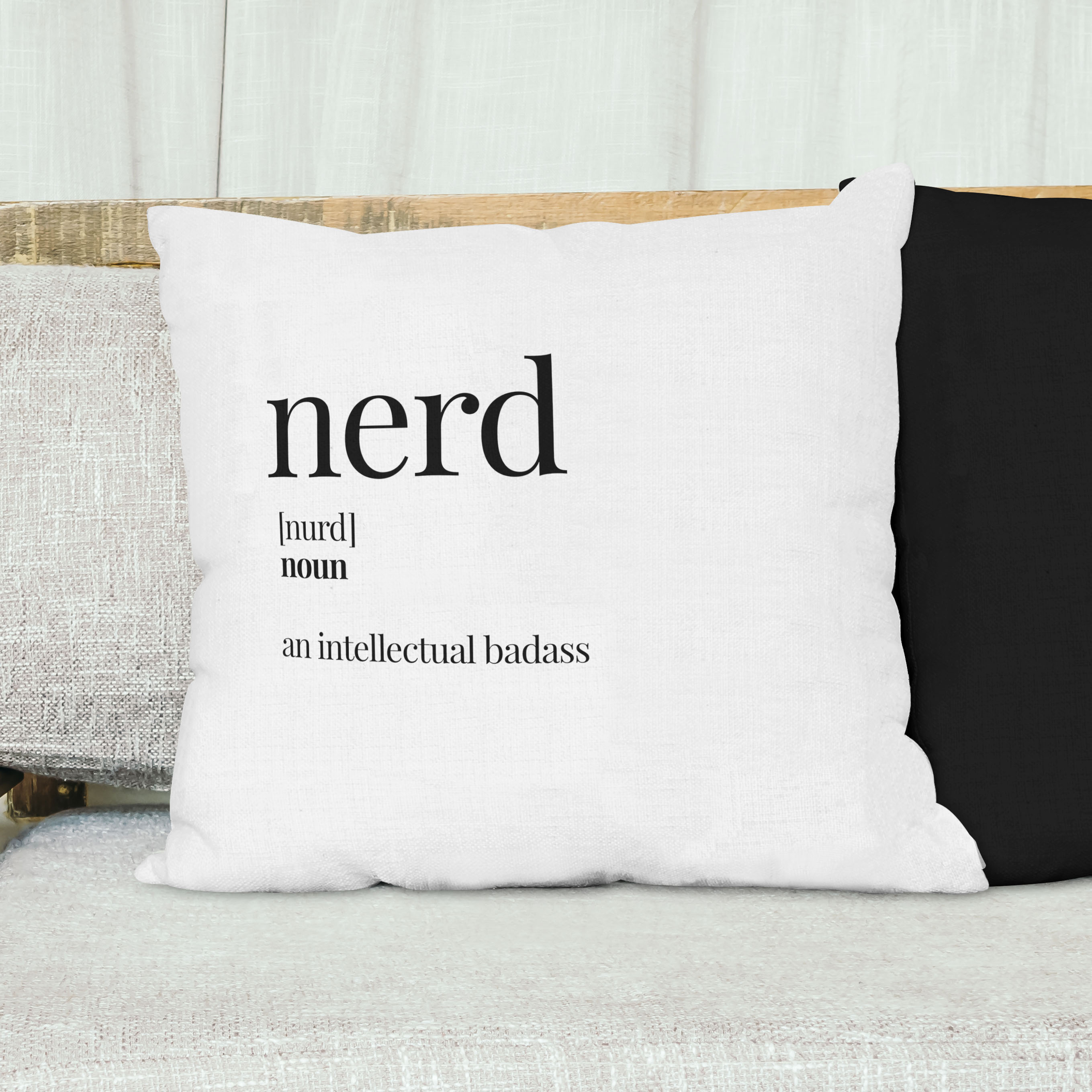 Red sofa with pillow and light lamp