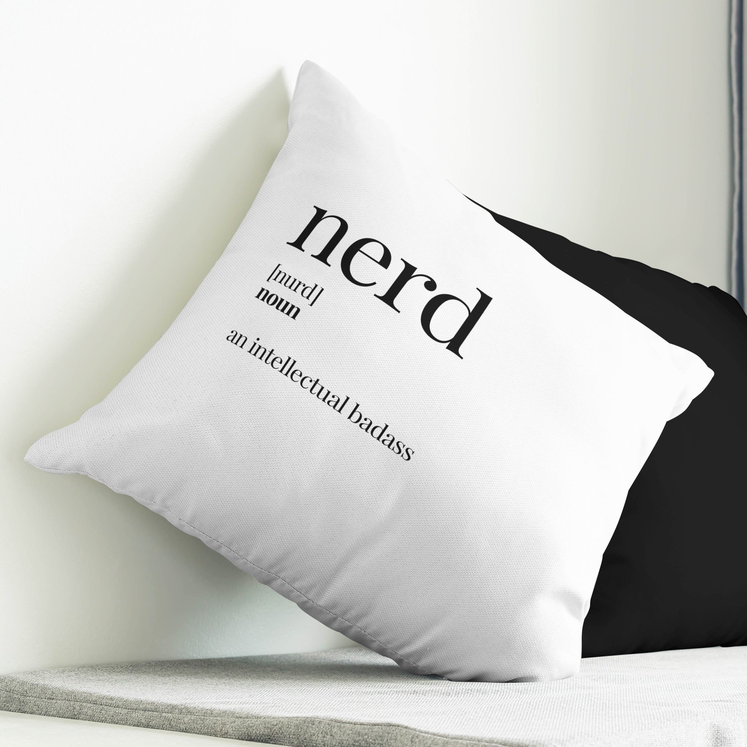 Red sofa with pillow and light lamp