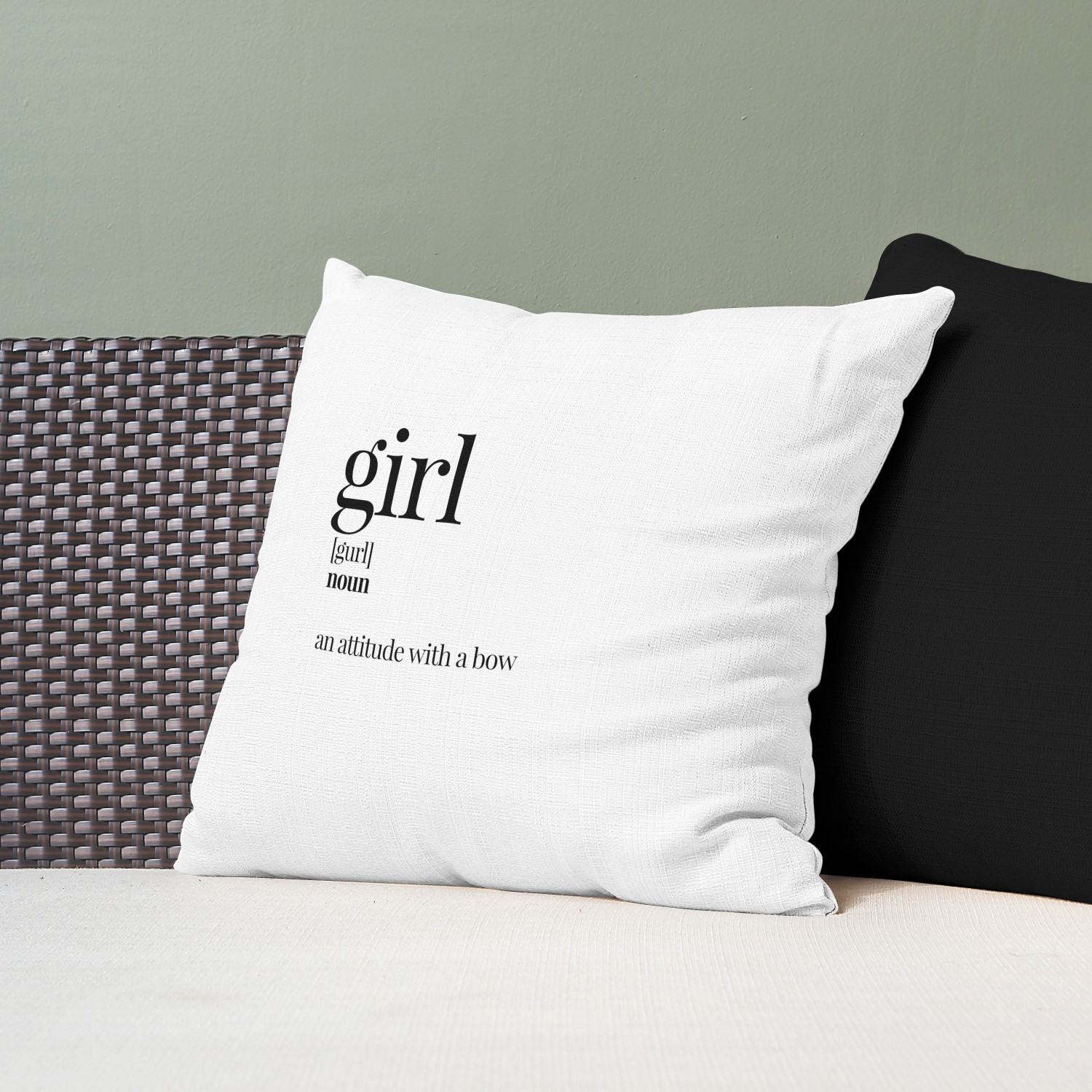 Red sofa with pillow and light lamp