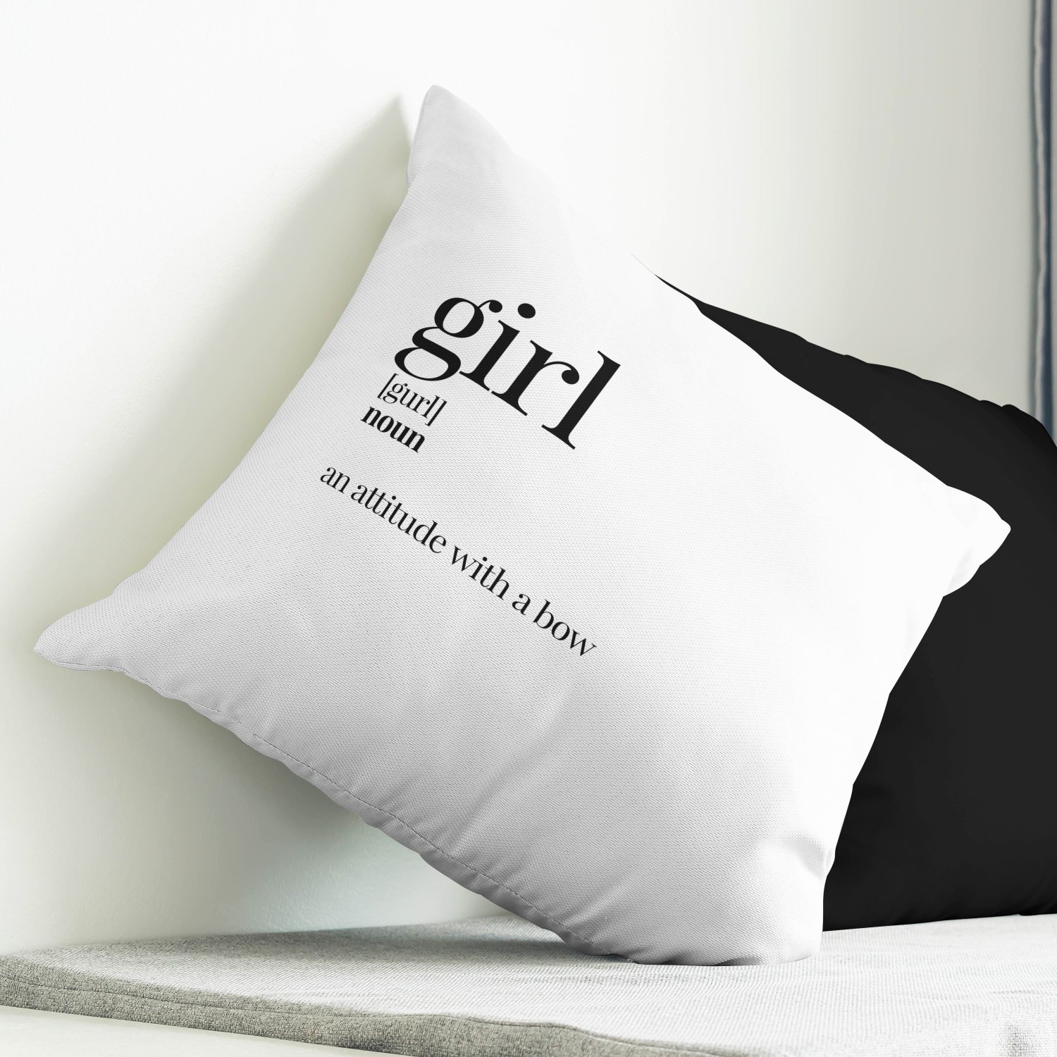 Red sofa with pillow and light lamp