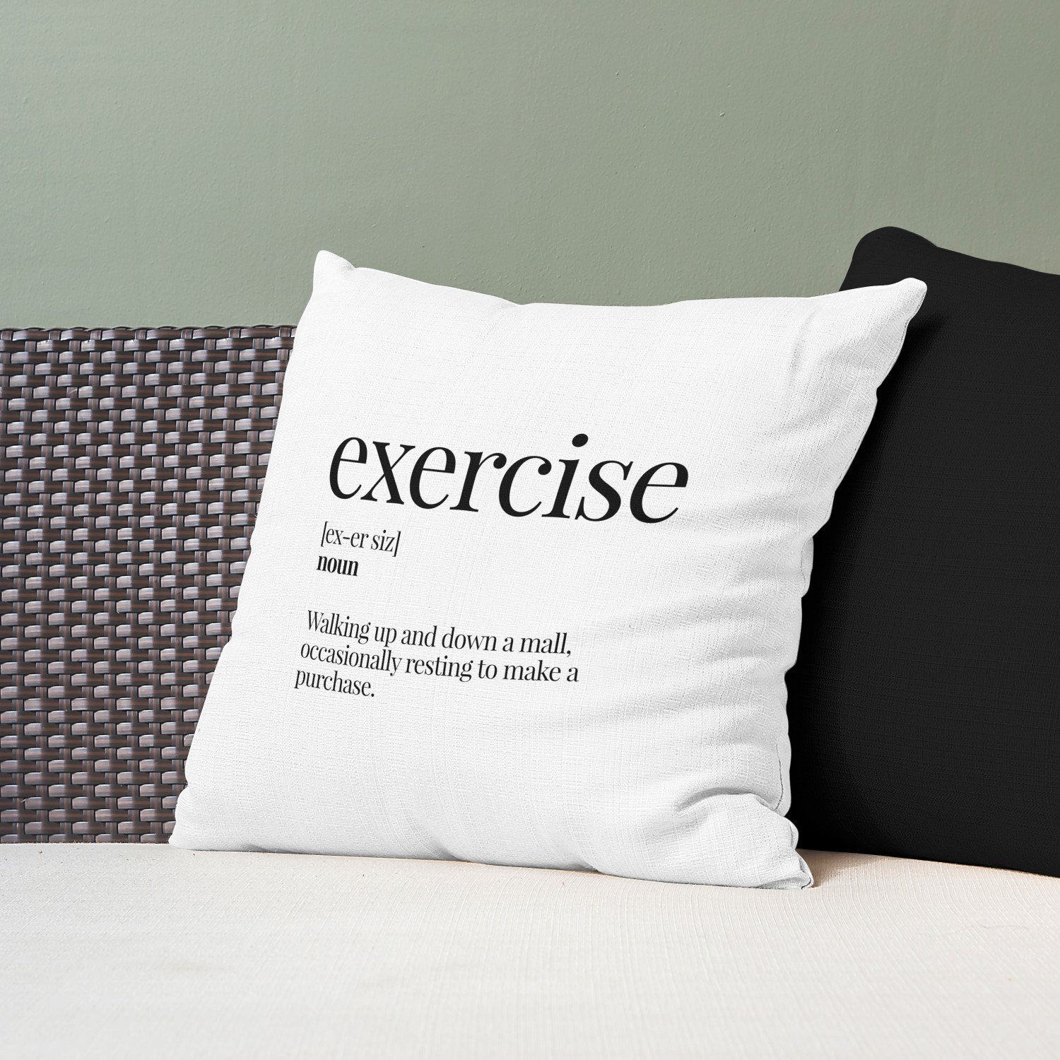 Red sofa with pillow and light lamp