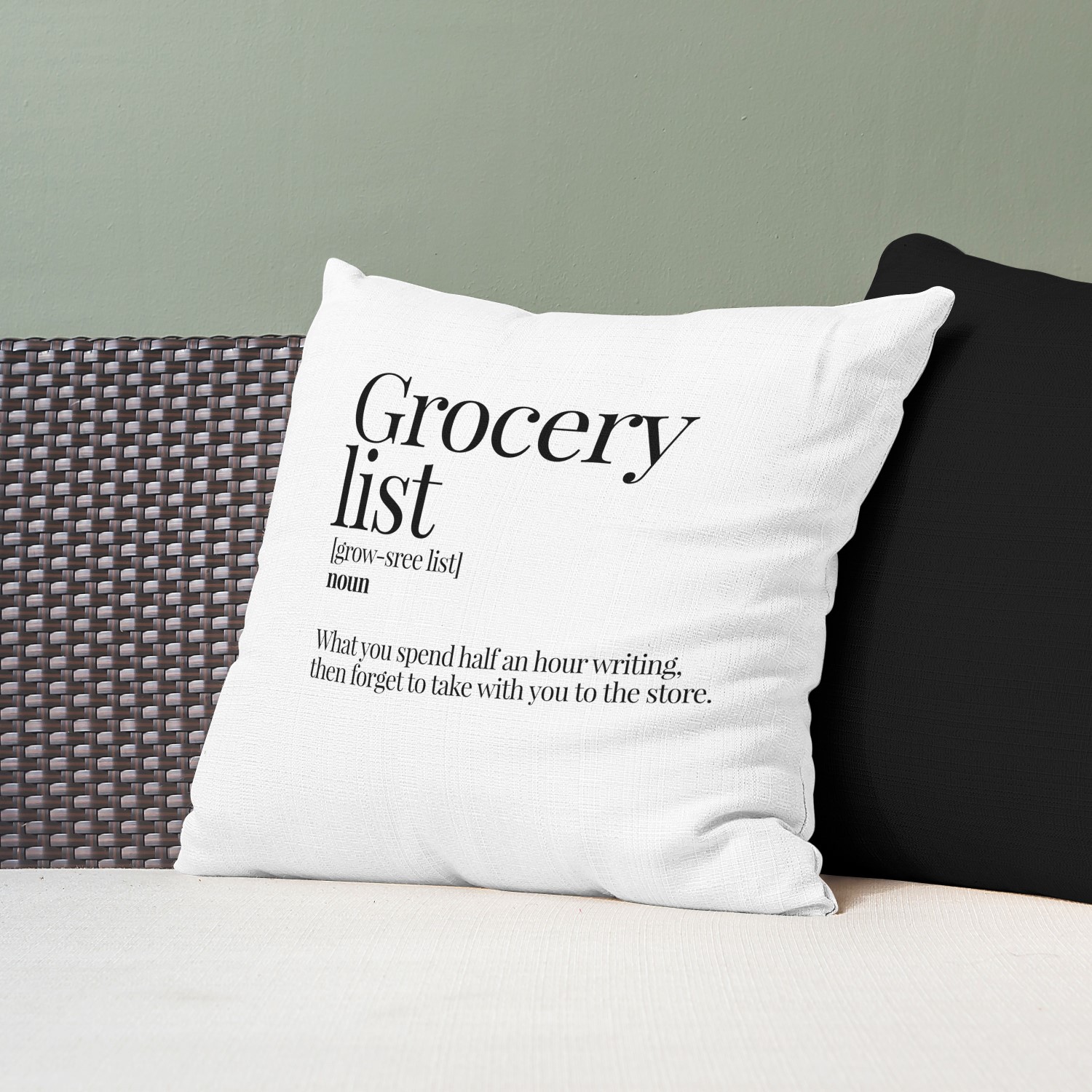 Red sofa with pillow and light lamp