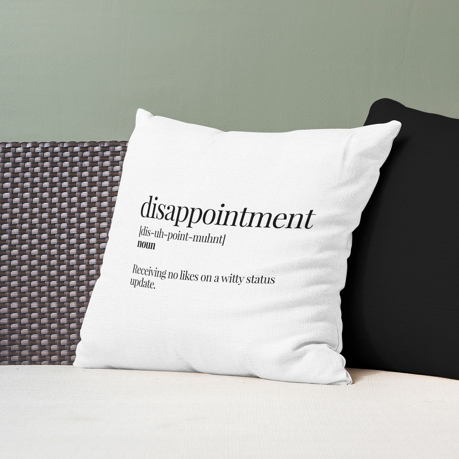 Red sofa with pillow and light lamp