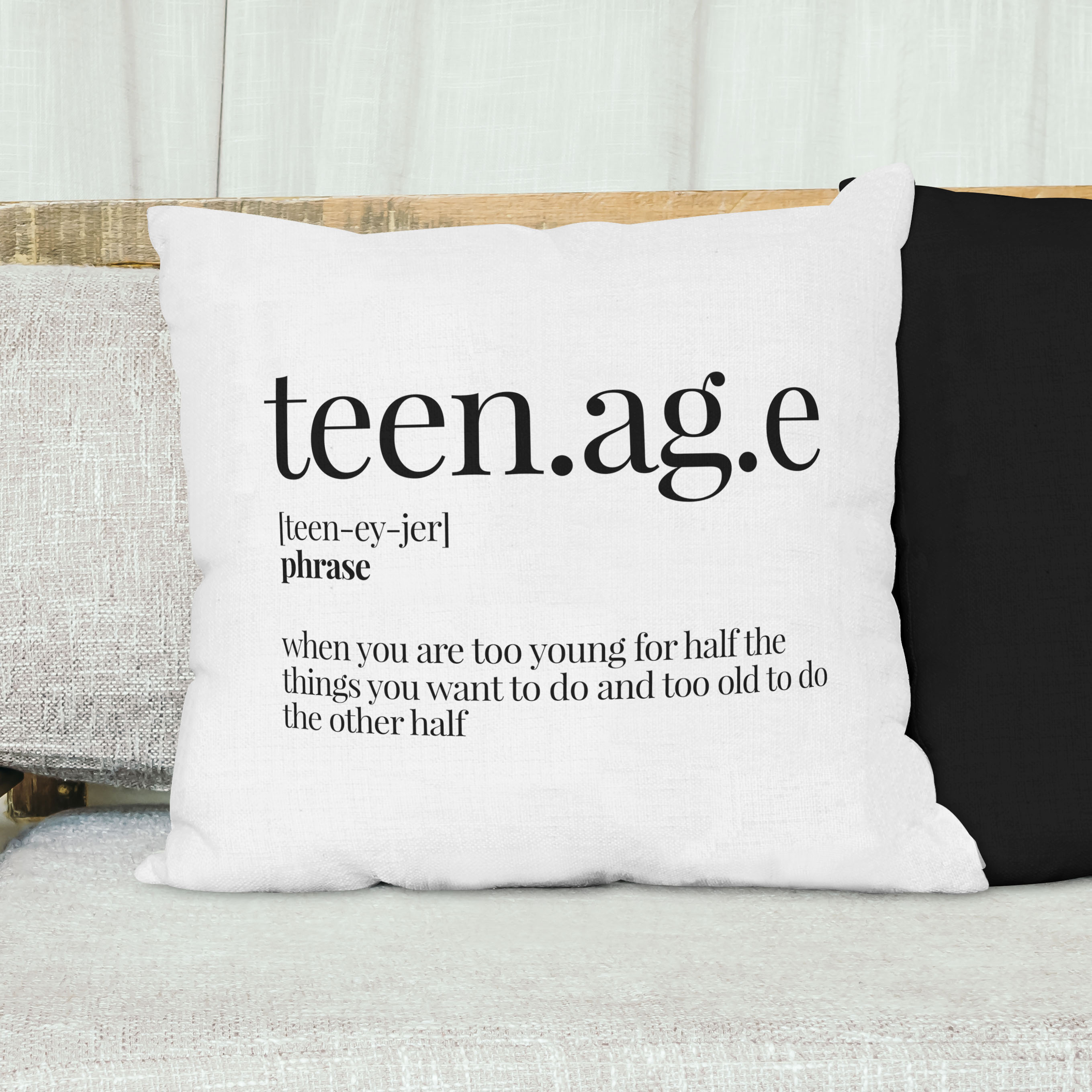 Red sofa with pillow and light lamp