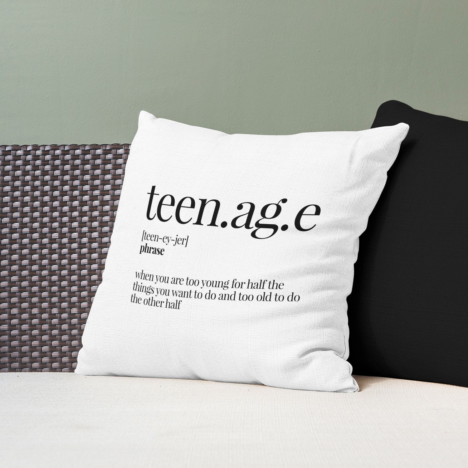 Red sofa with pillow and light lamp