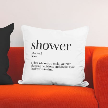 Red sofa with pillow and light lamp