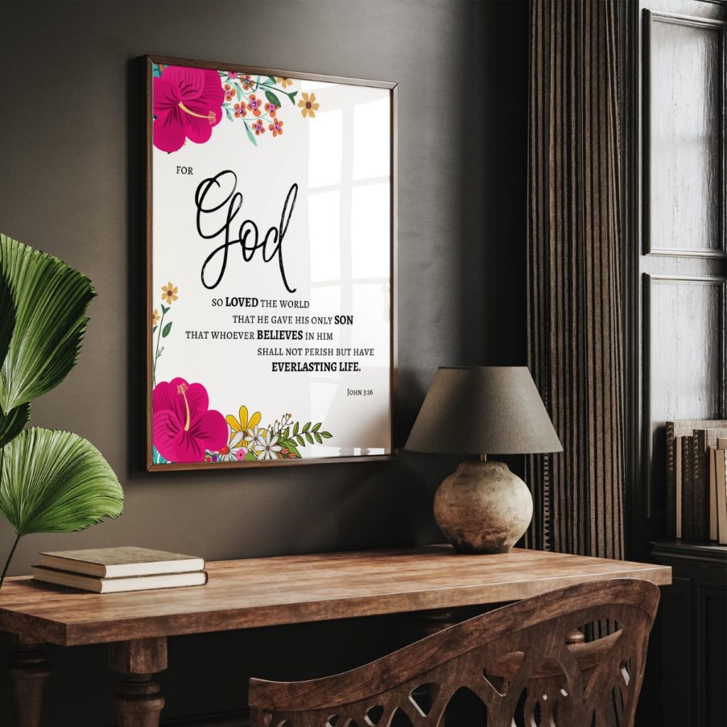 FOR God SO LOVED THE WORLD THAT HE GAVE HIS ONLY SON – Wall Painting