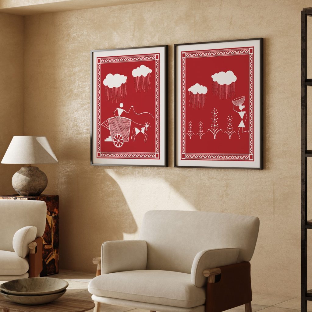 Warli Monsoon Farming – Home Decor