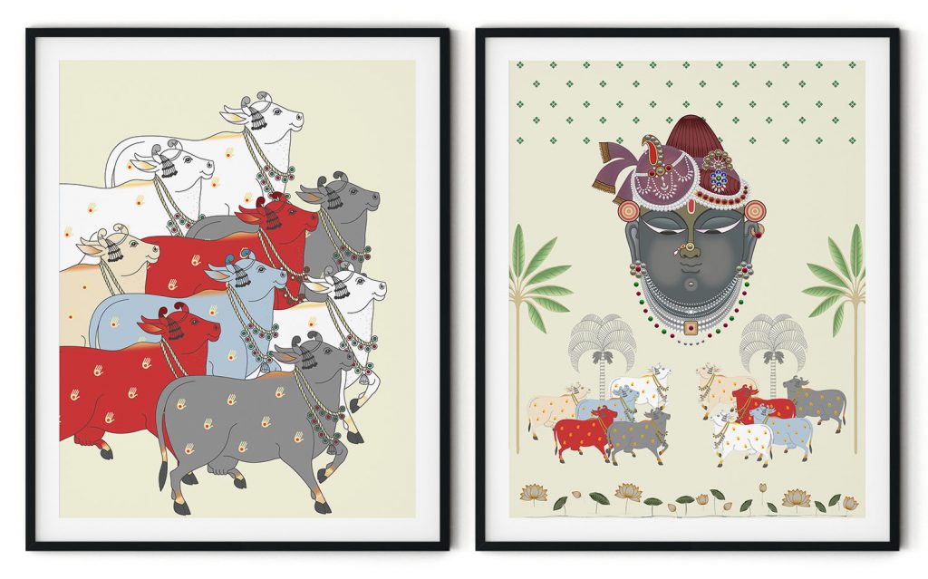 Set of 2 Lord shrinathji