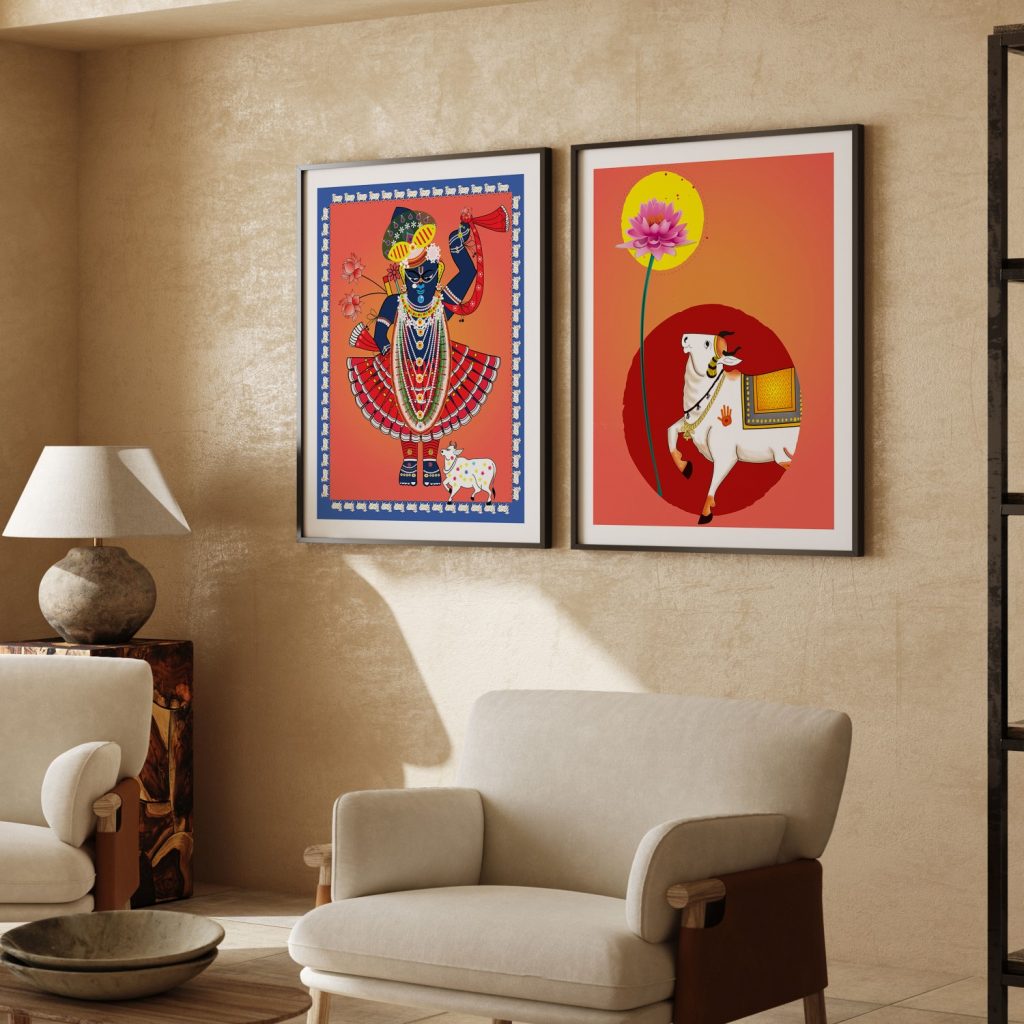 Shri Krishna Gau Nandi – Wall Hanging