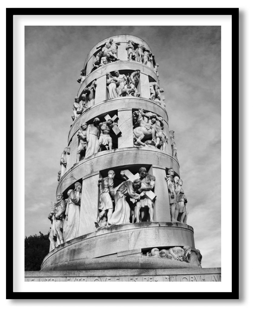 Rock monolith black and white