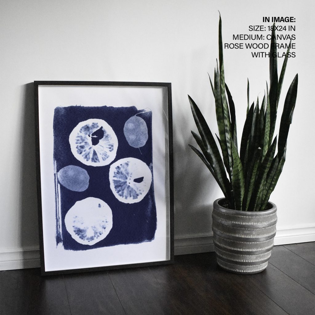 Botanical Sliced Citrus and Leaves – Wall Painting
