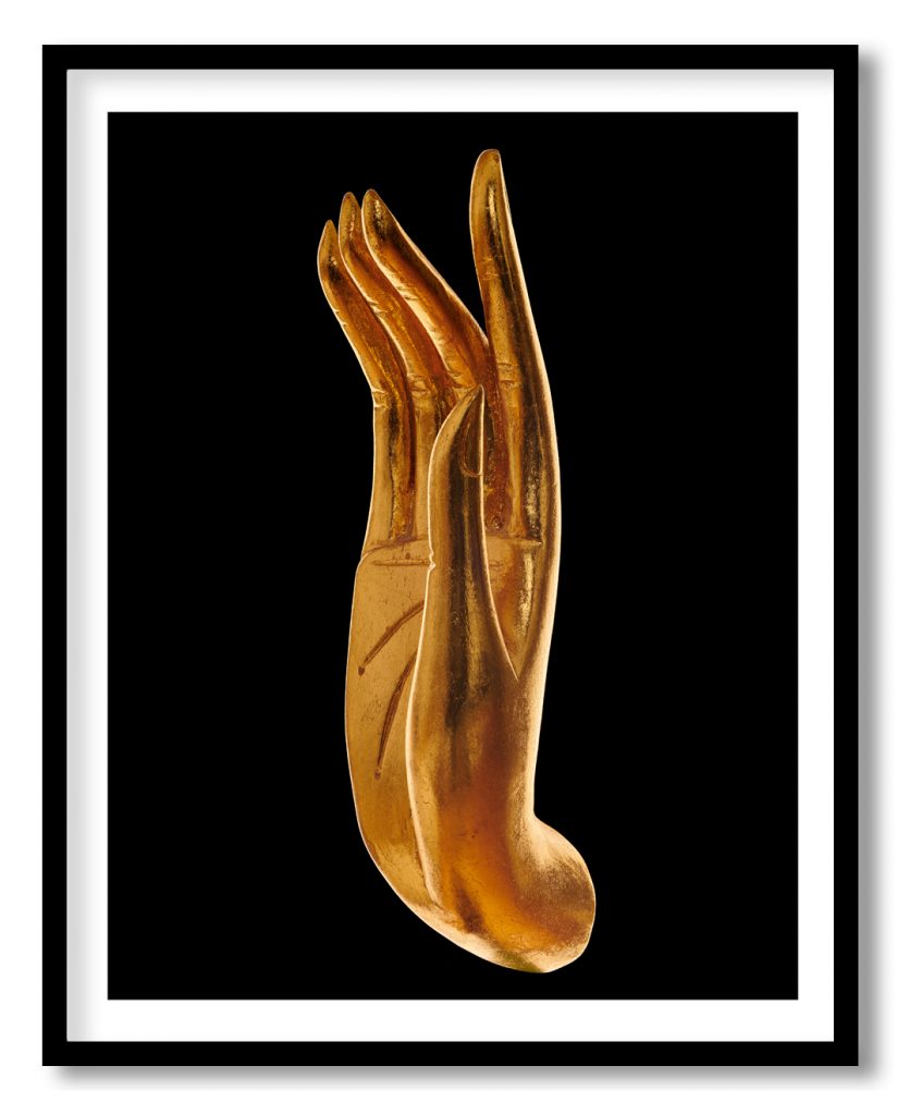 Gold buddha blessing hand