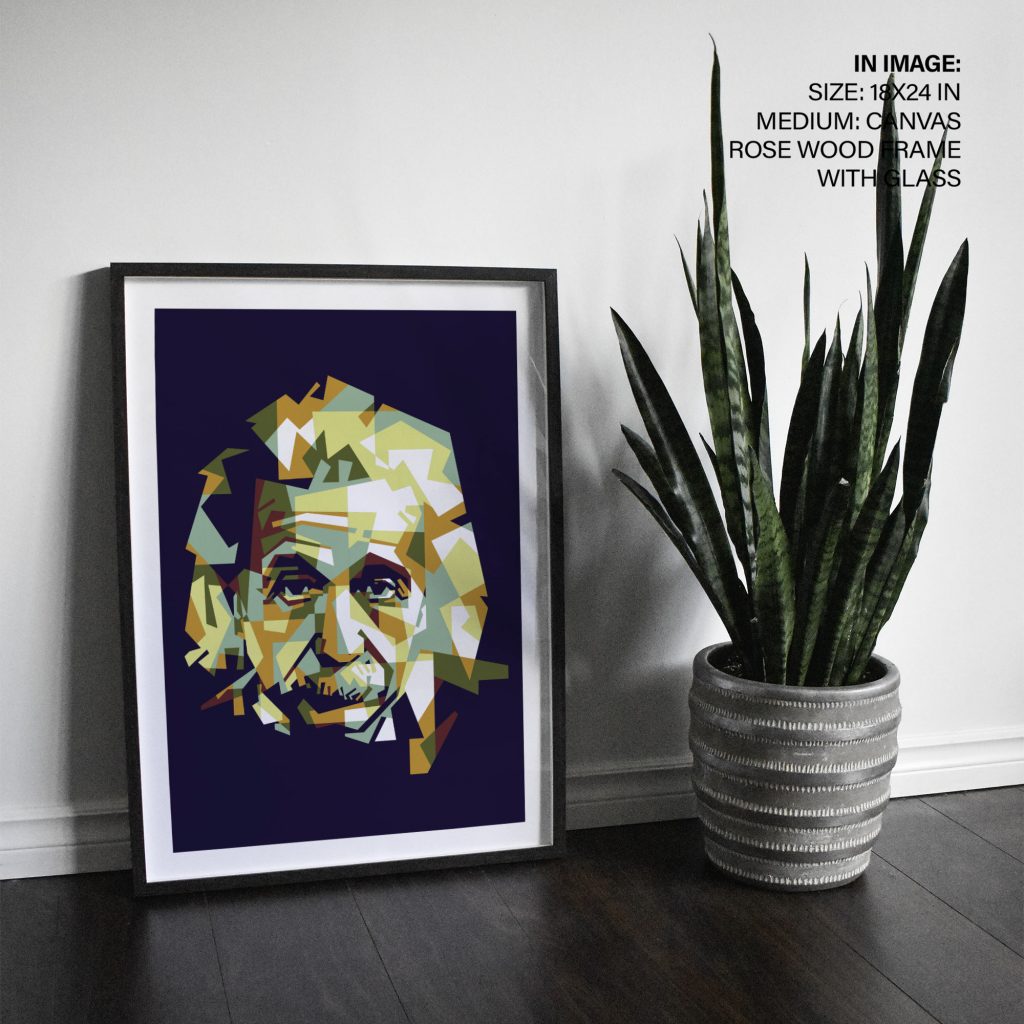Modern Albert Einstein Portrait – Wall Decor