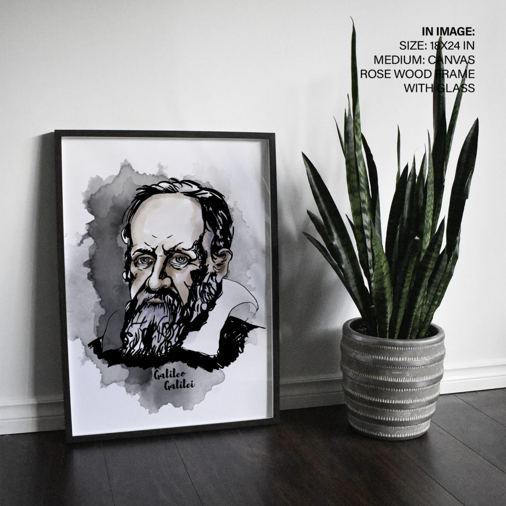 Fine Art Galileo Galilei Portrait – Wall Hanging