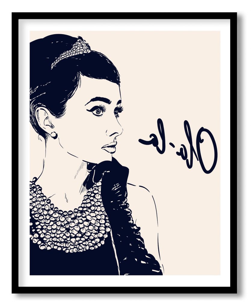 Beautiful portrait of Audrey Hepburn