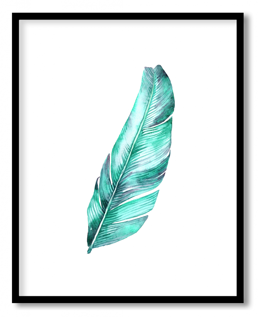 Turquoise jungle leaf #10
