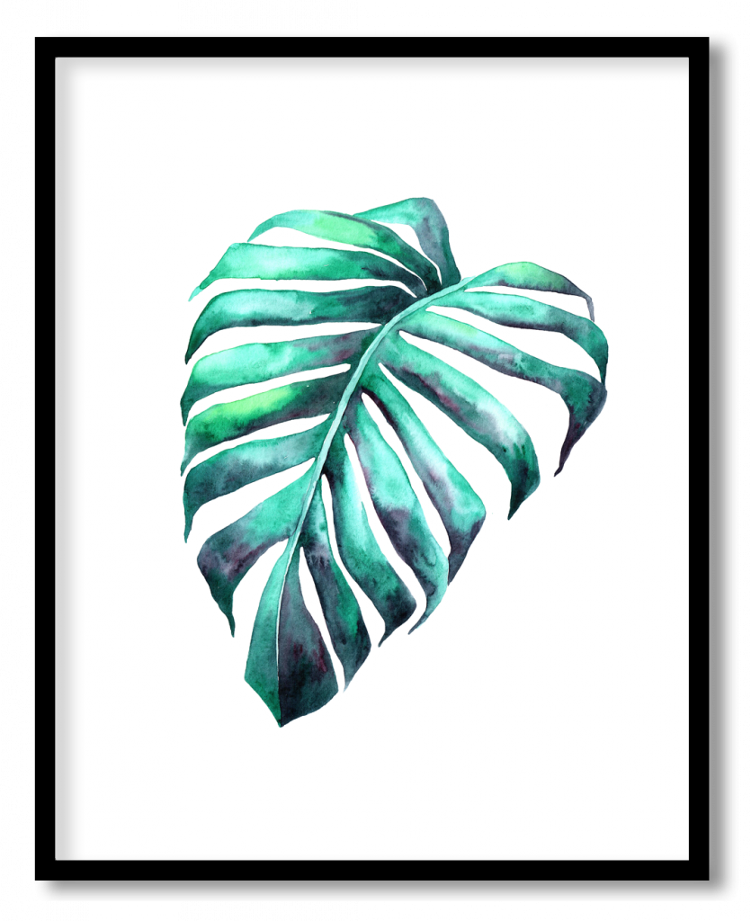 Turquoise jungle leaf #12