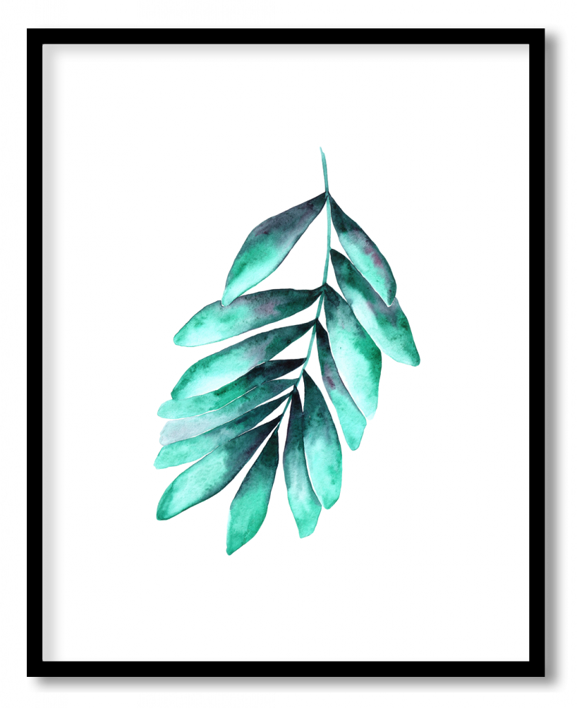 Turquoise jungle leaf #16
