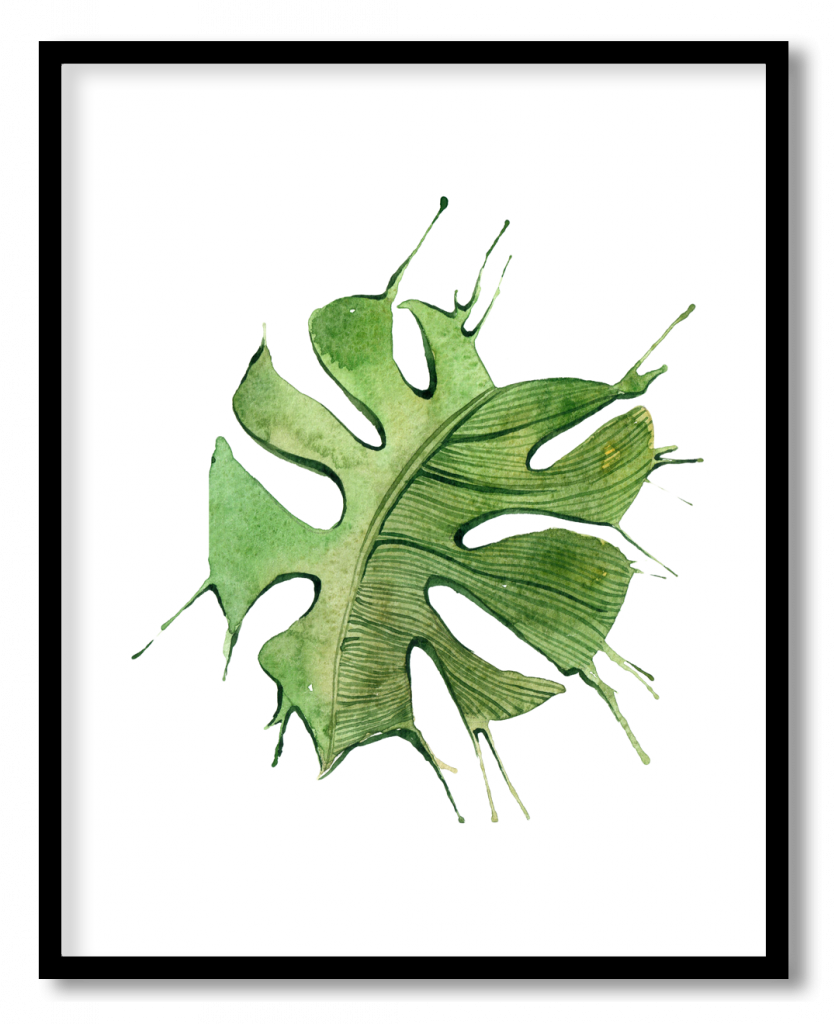 Distressed monstera leaf #31