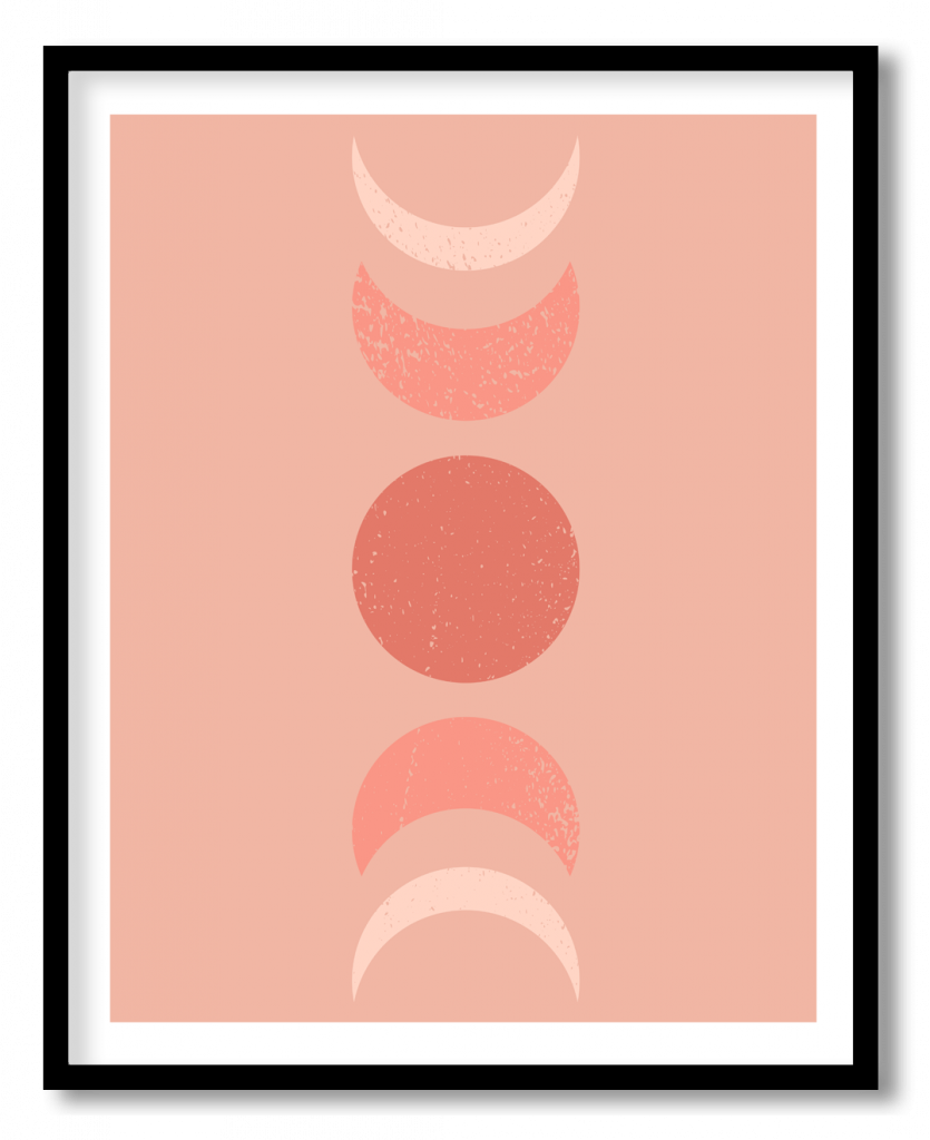 Abstract aesthetic moon phases