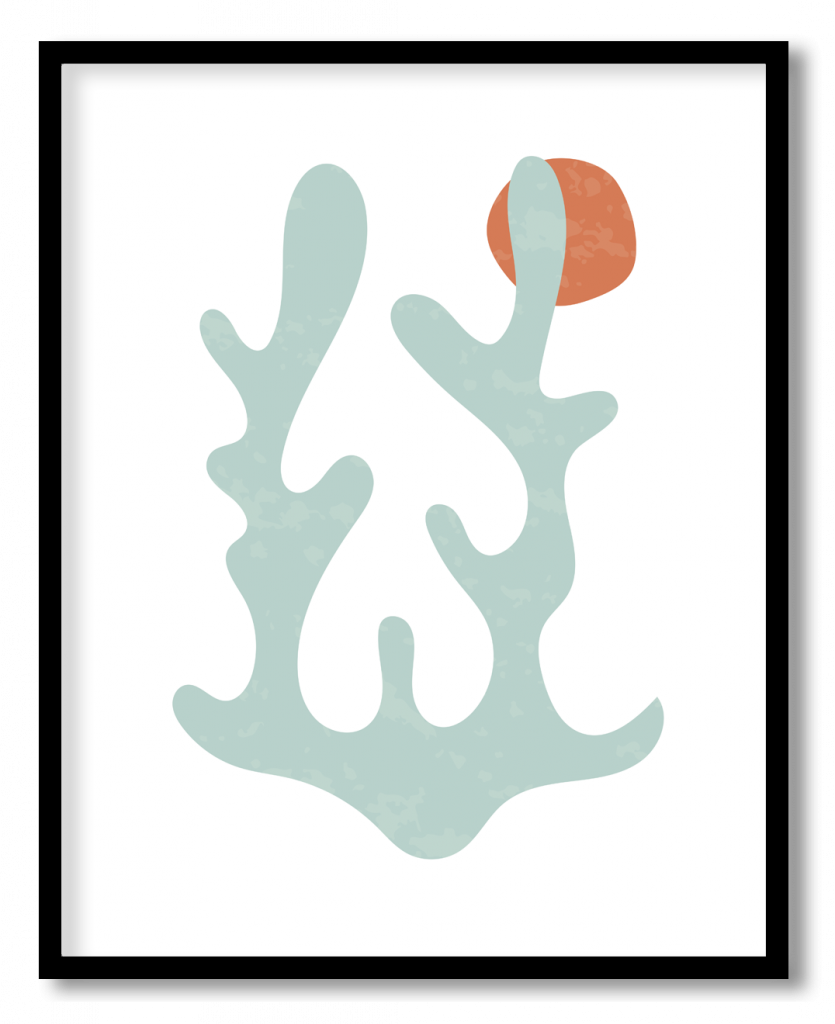 Abstract Matisse organic algae leaf #32