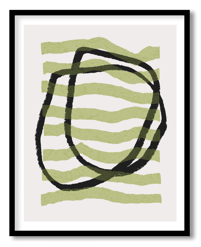 Green and black grunge textured patterned abstract