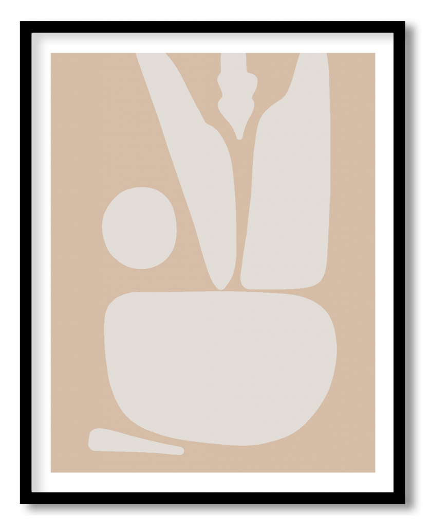 Minimalist boho beige abstract