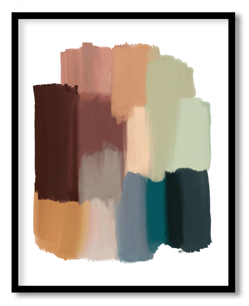 Colorful soft abstract brushstrokes