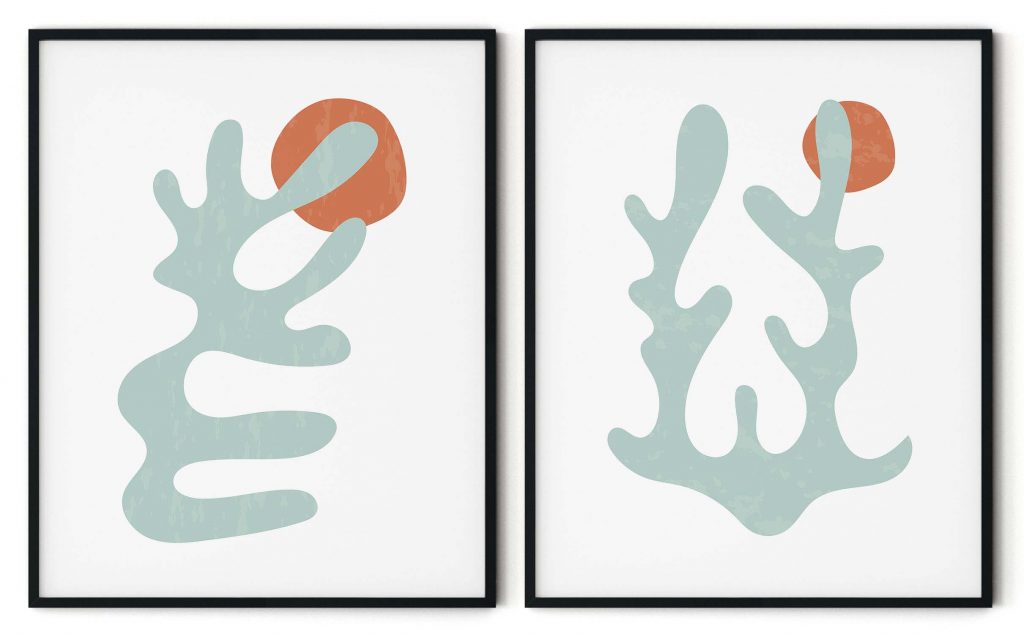 Set of 2 Matisse botanical