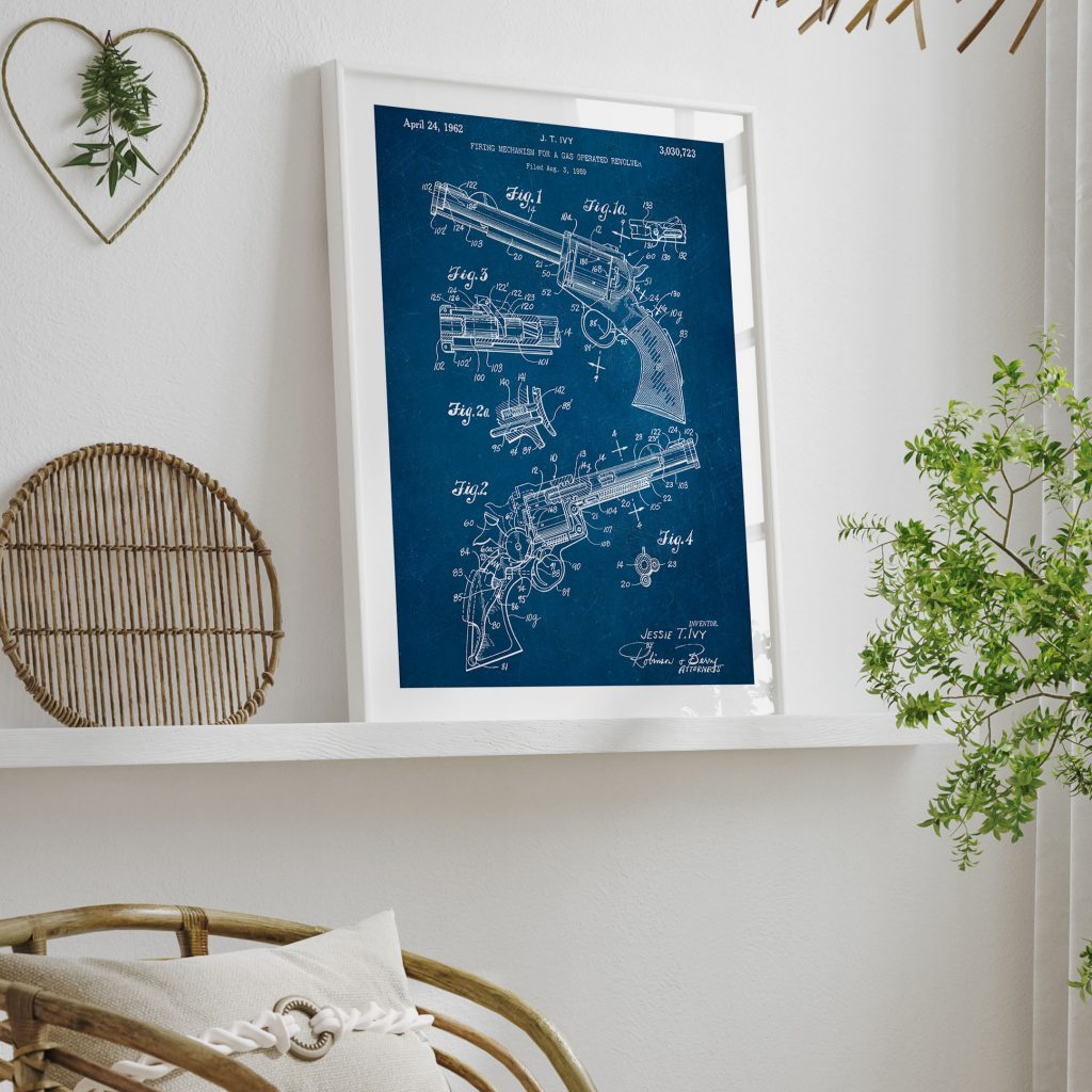 Industrial Revolver Patent – Home Decor