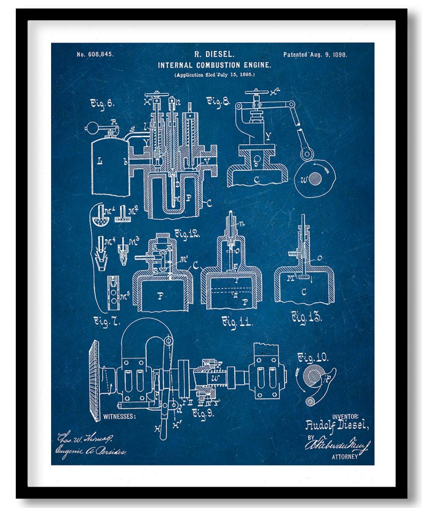 Internal combustion engine 1898 #18 blueprint
