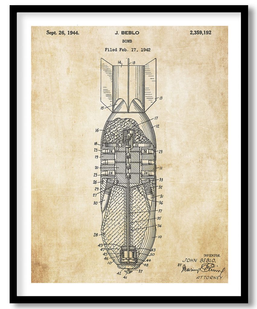 Aerial Bomb 1942 vintage